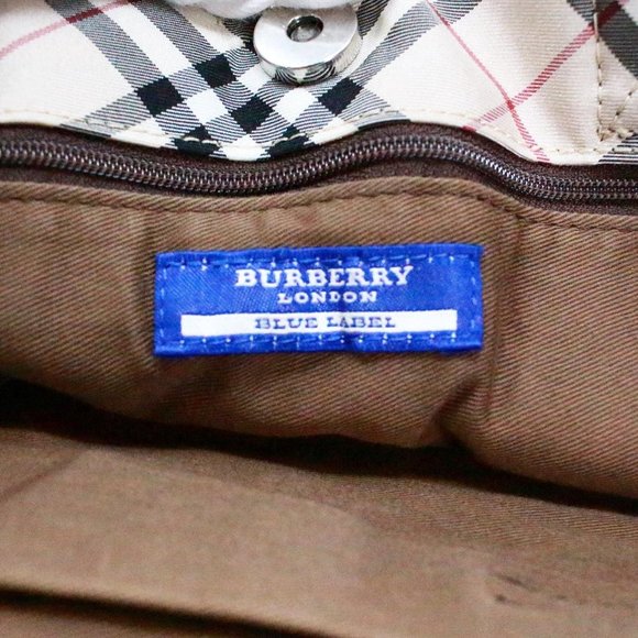 BURBERRY #40290 Ivory Canvas Small Tote Bag - Picture 5 of 8